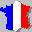 France, carte avec drapeau, 32x32.ICO
